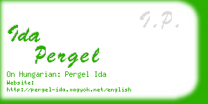 ida pergel business card